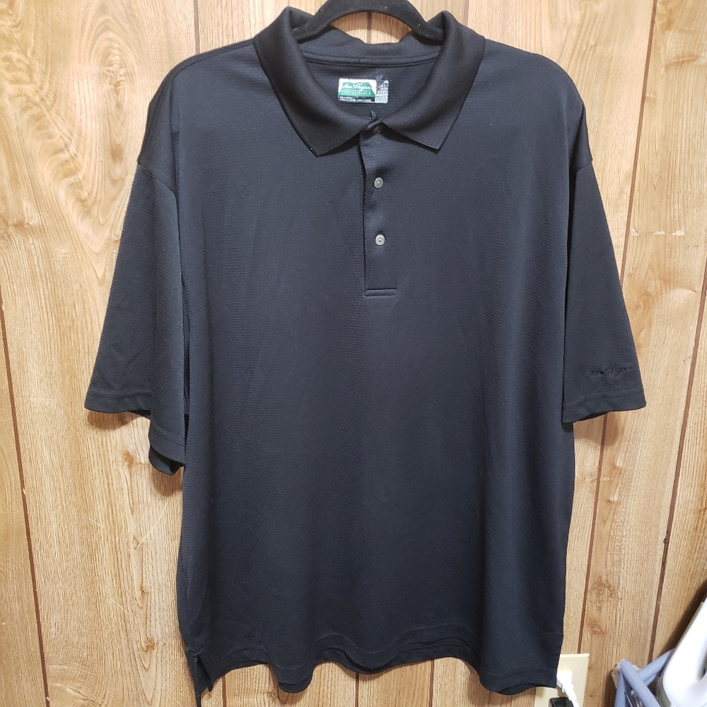 Polo Golf Shirt  2XL Black Striped Active Wear Ben Hogan  Performance Power Air